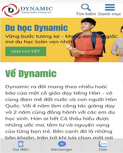 Mẫu web giáo dục 2 dynamic