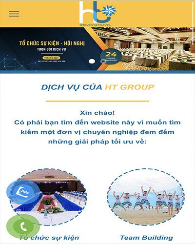 Mẫu web sự kiện HTtravel