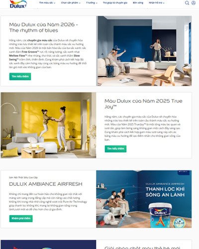 Mẫu web Sơn Dulux