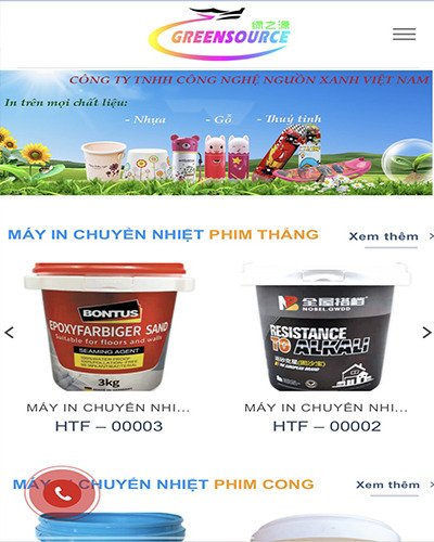 Mẫu web sơn nguồn xanh việt nam