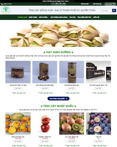 Mẫu web bán trái cây