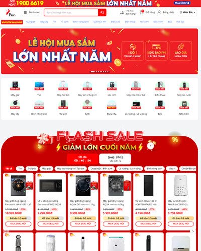 Mẫu web điện máy Pico